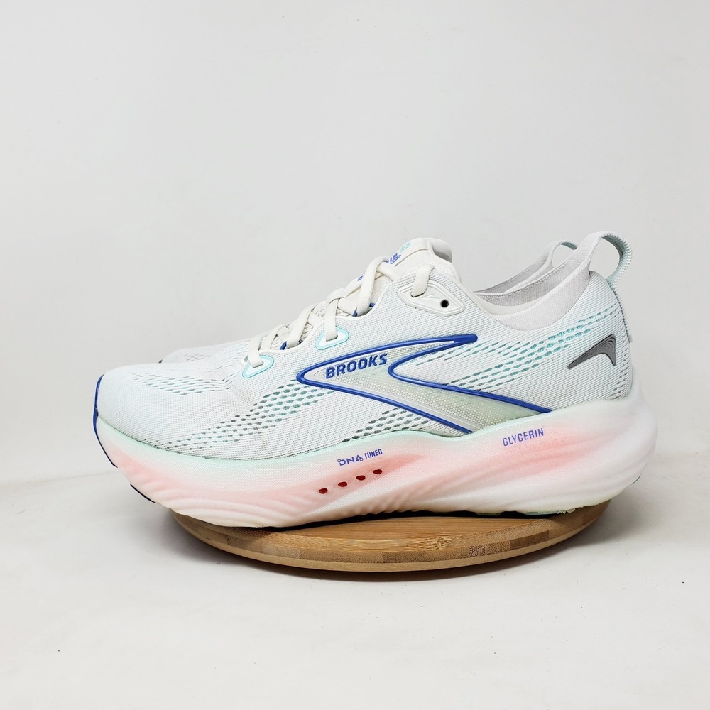 Brooks Glycerin 22 Running Shoes Womens 9.5 WIDE White Walking Gym Sneaker
